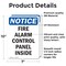 Signmission Fire Alarm Control Panel Inside, 7 in W x Rectangle, Vinyl Decal OS-2PACK-NS-D-710-V-12520 - alternate 2